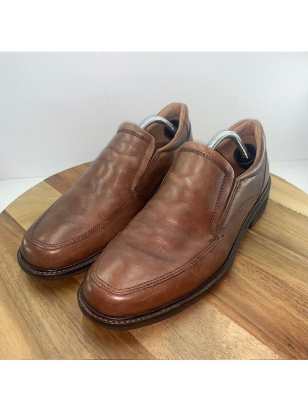 Ecco Holton Mens Size 10.0 M Brown Leather Loafers Slip On